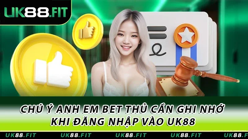 Chú ý anh em bet thủ cần ghi nhớ khi đăng nhập vào UK88